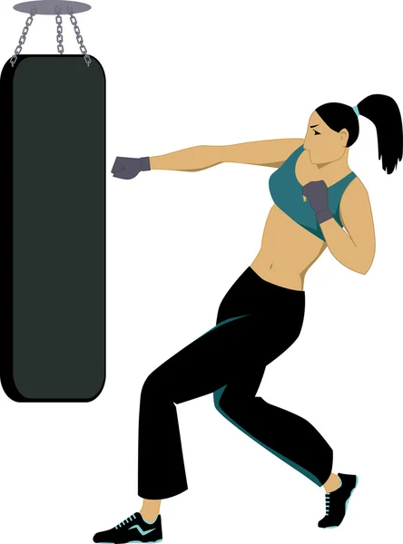 Kickboxning utbildning — Stock vektor