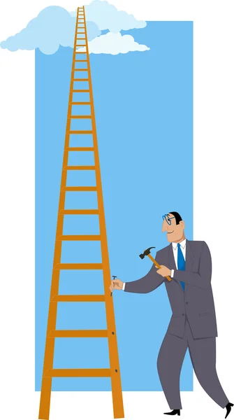 Building a ladder of success — Stock Vector