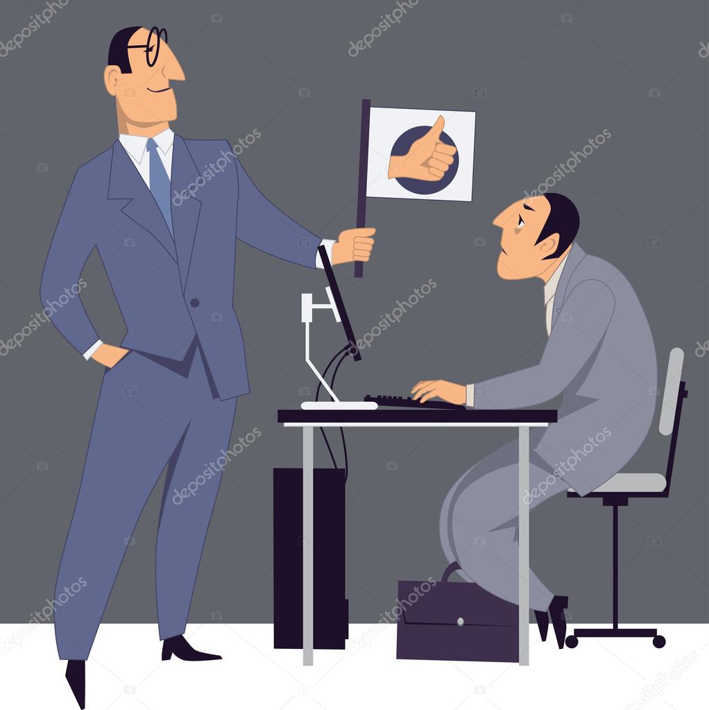 Руководитель и подчиненные. Злой учитель. Начальник и подчиненные. Человек в деловой одежде. Наказание сотрудника.