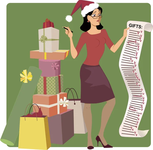 Shopping vacances — Image vectorielle