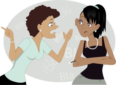 Gossiping women clipart