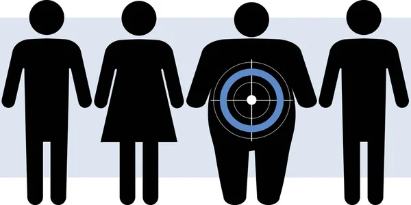 Diabetes targets overweight people — Stock Vector