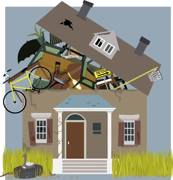 Hoarder House — Stock Vector