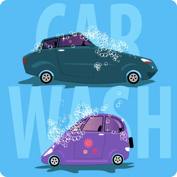 Car wash — Stock Vector