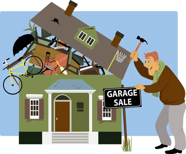 Time for a garage sale — Stock Vector