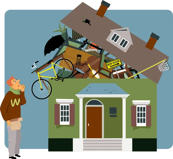 Packing a house — Stock Vector