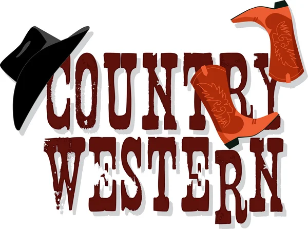 Bannière Country Western — Image vectorielle