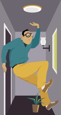 Adam küçük bir daire içinde