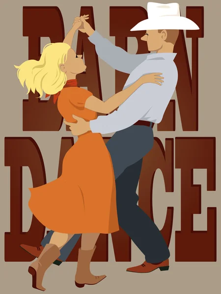 Baile de granero — Archivo Imágenes Vectoriales