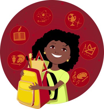 Latina kız okula gidiyor