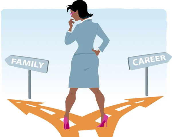 Career or family — Stock Vector