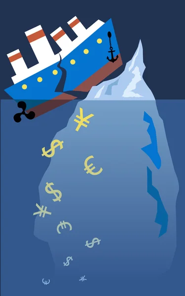 Finansiella Titanic — Stock vektor