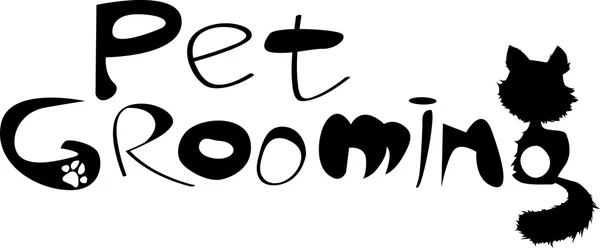 Logo de toilettage pour animaux — Image vectorielle