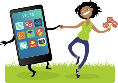 Bir smartphone için evli