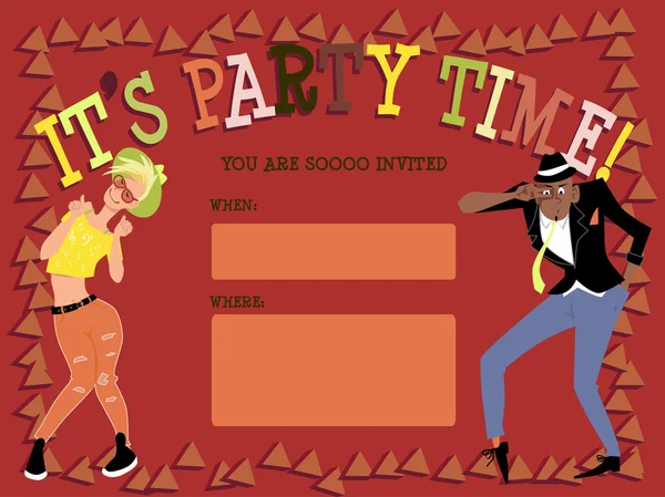Шаблон приглашения вечеринки — стоковый вектор