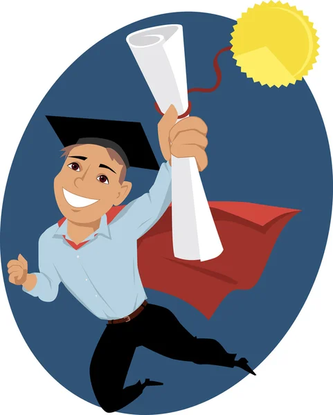 Male college graduate — Stock Vector