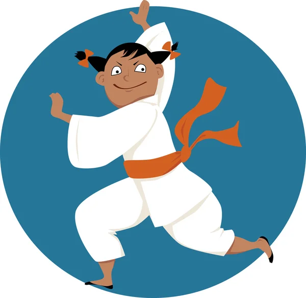 Chica Kung Fu — Vector de stock