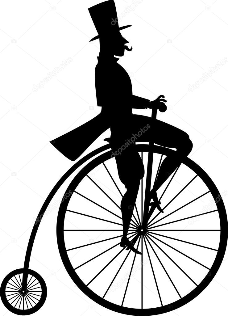 Vintage bicycle silhouette