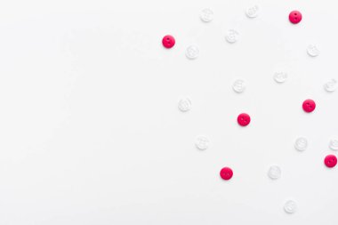 buttons on a white background, colored buttons 