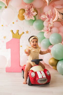 İlk doğum günü kızı pembe dekor