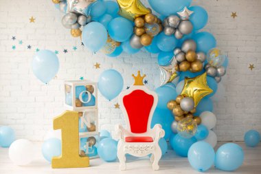 Oğlan için mavi dekor