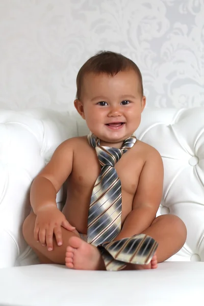 Baby boy with tie — Stock Photo, Image