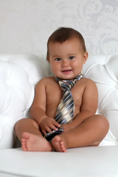 Baby boy with tie — Stock Photo, Image