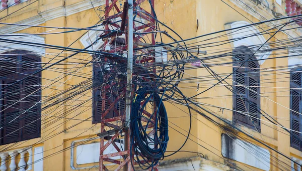 Vietnam power lines — Stock Photo, Image