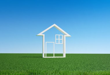 saray sembol yeşil çimenlerin üzerinde