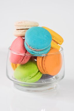 renkli Fransız macarons