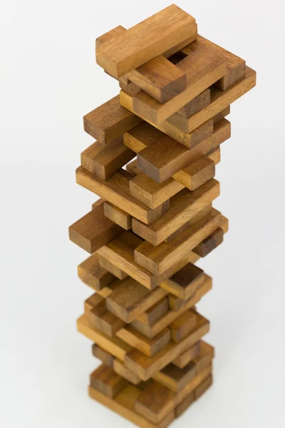 Construção de bloco de madeira — Fotografia de Stock
