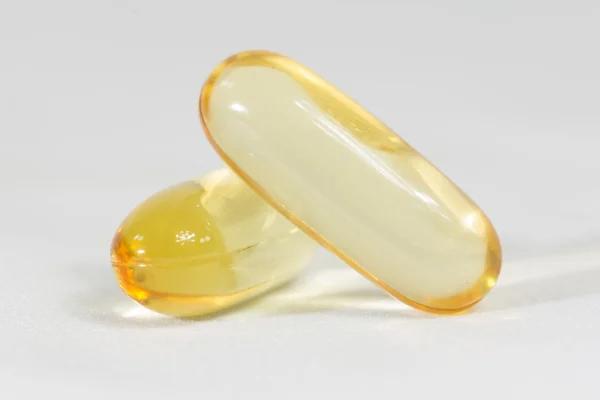 Vis-lever olie capsules — Stockfoto