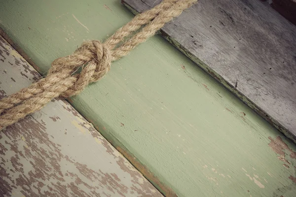 Rope on wooden — Stock Photo, Image