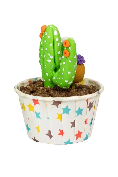 Cactus cupcake fancy — Stockfoto