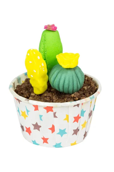 Cactus cupcake fancy — Stockfoto