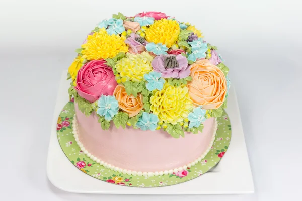 Ciasto z kwiatami — Zdjęcie stockowe