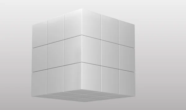 Puzzle cubique blanc — Photo