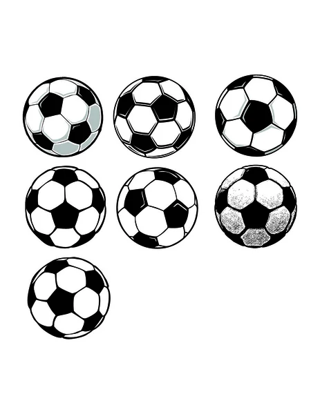 Vector bolas de futebol — Vetor de Stock