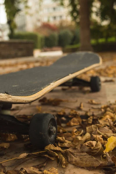 Skateboard Een Park Herfst — Stockfoto