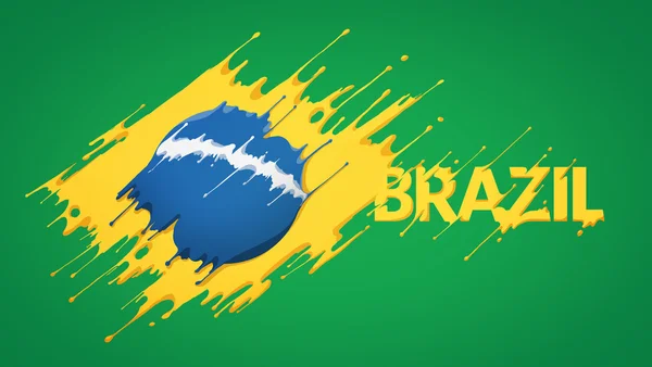 Дизайн прапор Бразилії — стокове фото
