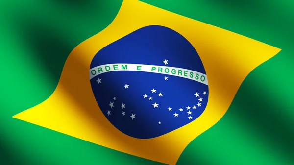 Прапор Бразилії — стокове фото