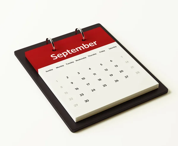 Calendario de septiembre Plannin —  Fotos de Stock