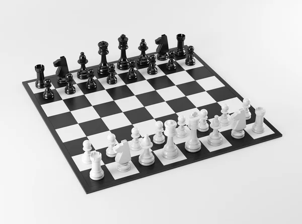 Noir et blanc sanglier d'échecs — Photo