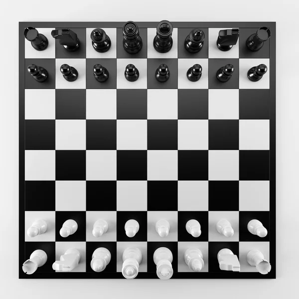 Schach von oben — Stockfoto