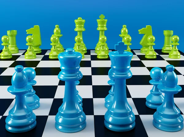 Barevné šachy divočák — Stock fotografie