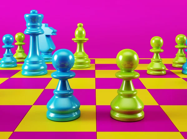 Coloré sanglier d'échecs — Photo
