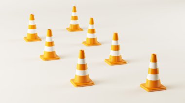 Zig zag trafik koni