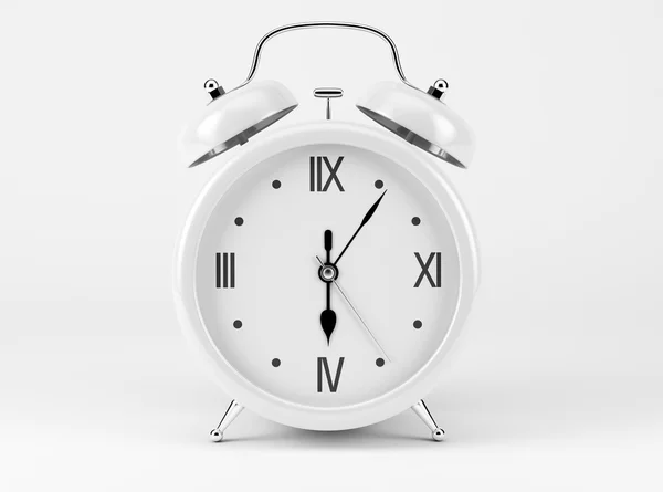 Weiß glänzende Uhr — Stockfoto