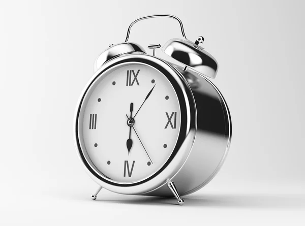 Chrome Shiny Clock — Stock Photo, Image