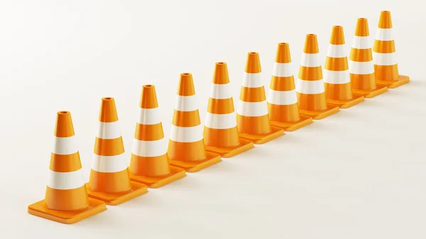 Line from Traffic Cones — Stock Photo, Image
